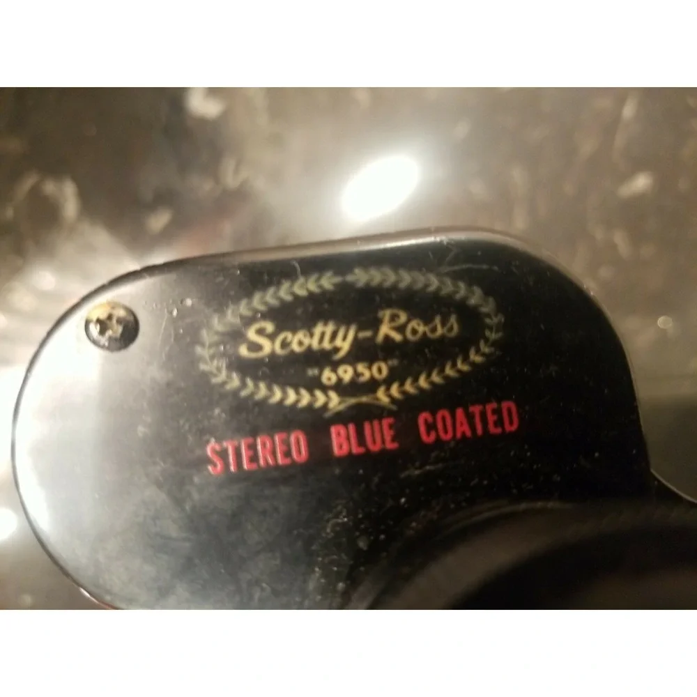 Vintage 60s SCOTTY-ROSS 6950 BINOCULARS 7x50 Stereo Blue Coated Made in JAPAN
